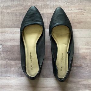 Black pointed flats